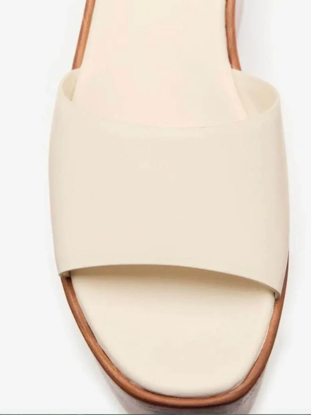Reformation Jordan Wedge Sandal Ivory - Size 9.5